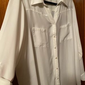Avenue white blouse, size 22